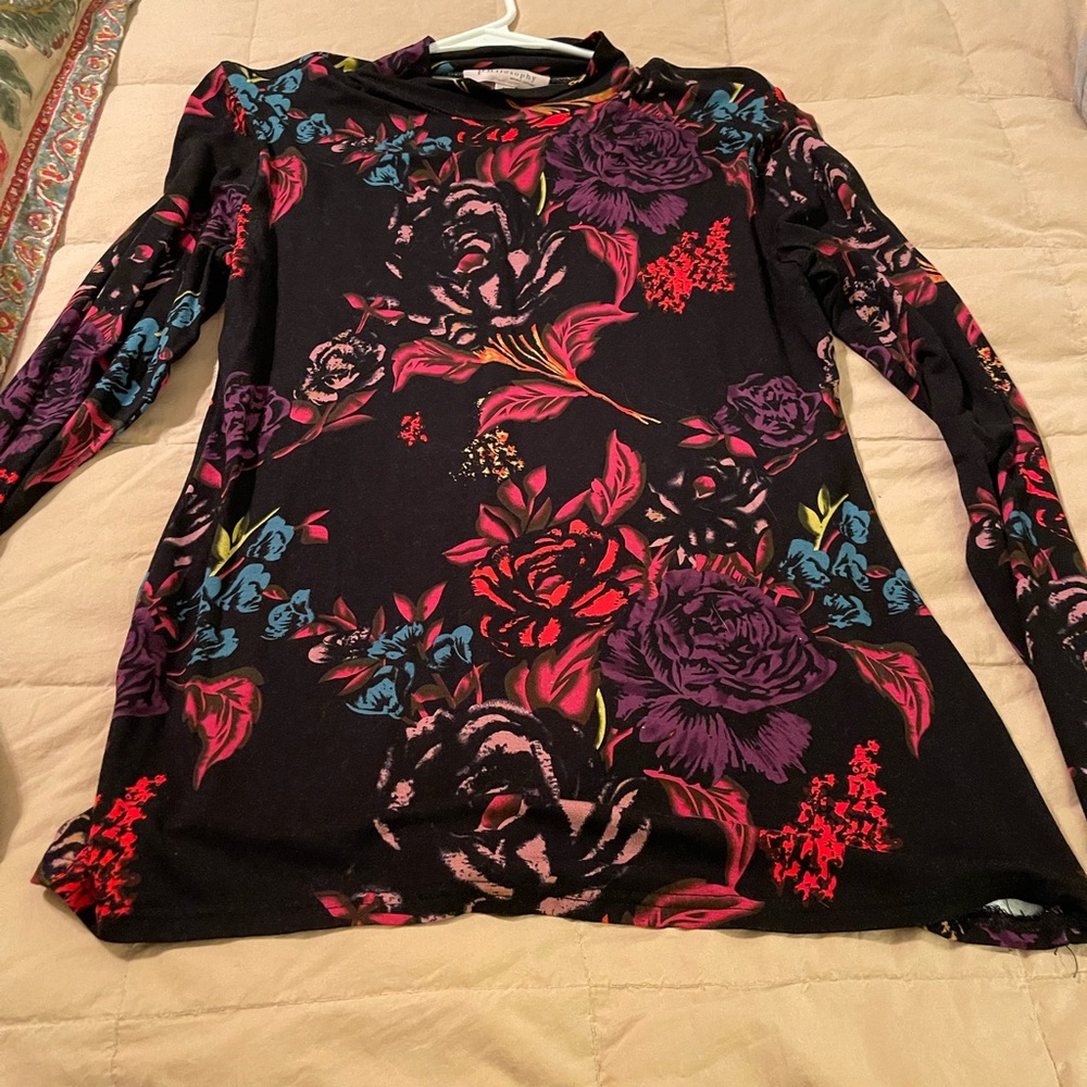 Philosophy Republic Clothing Vibrant Floral Top Size M